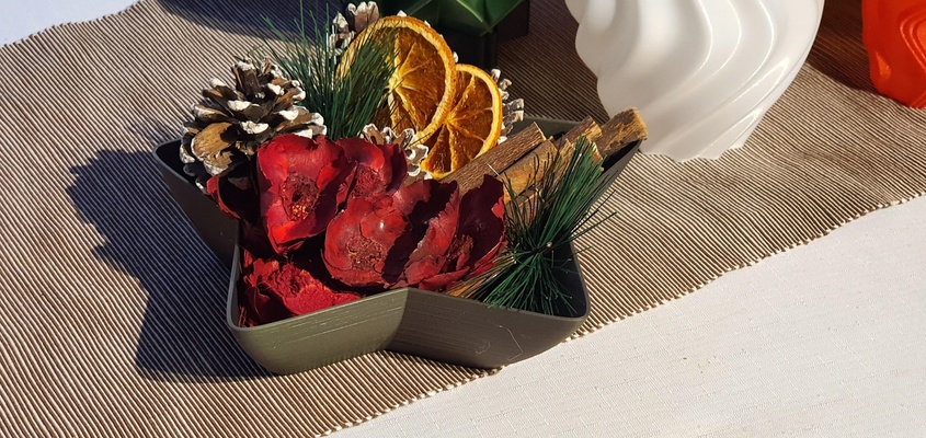festoso stella ciotola by brithawkes domestico festività vaso natale decorazioni natalizie pot pourri 3d print model - Mito3D