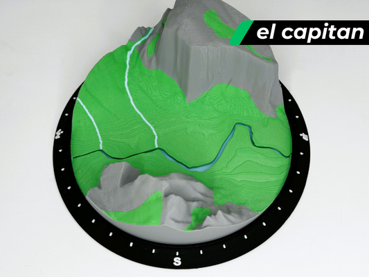 capitán pequeñotopo 3d by 3dfolio educación geografía yosemite nacional parque california terreno topográfico mapa topografía estados unidos ca naturaleza parques aire libre ams paisaje 3d print model - Mito3D