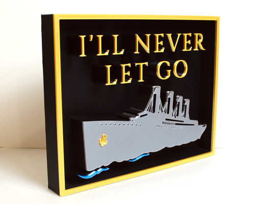 titanic go shadow box by michael c household decor jack dawson rose 3d print model - Mito3D