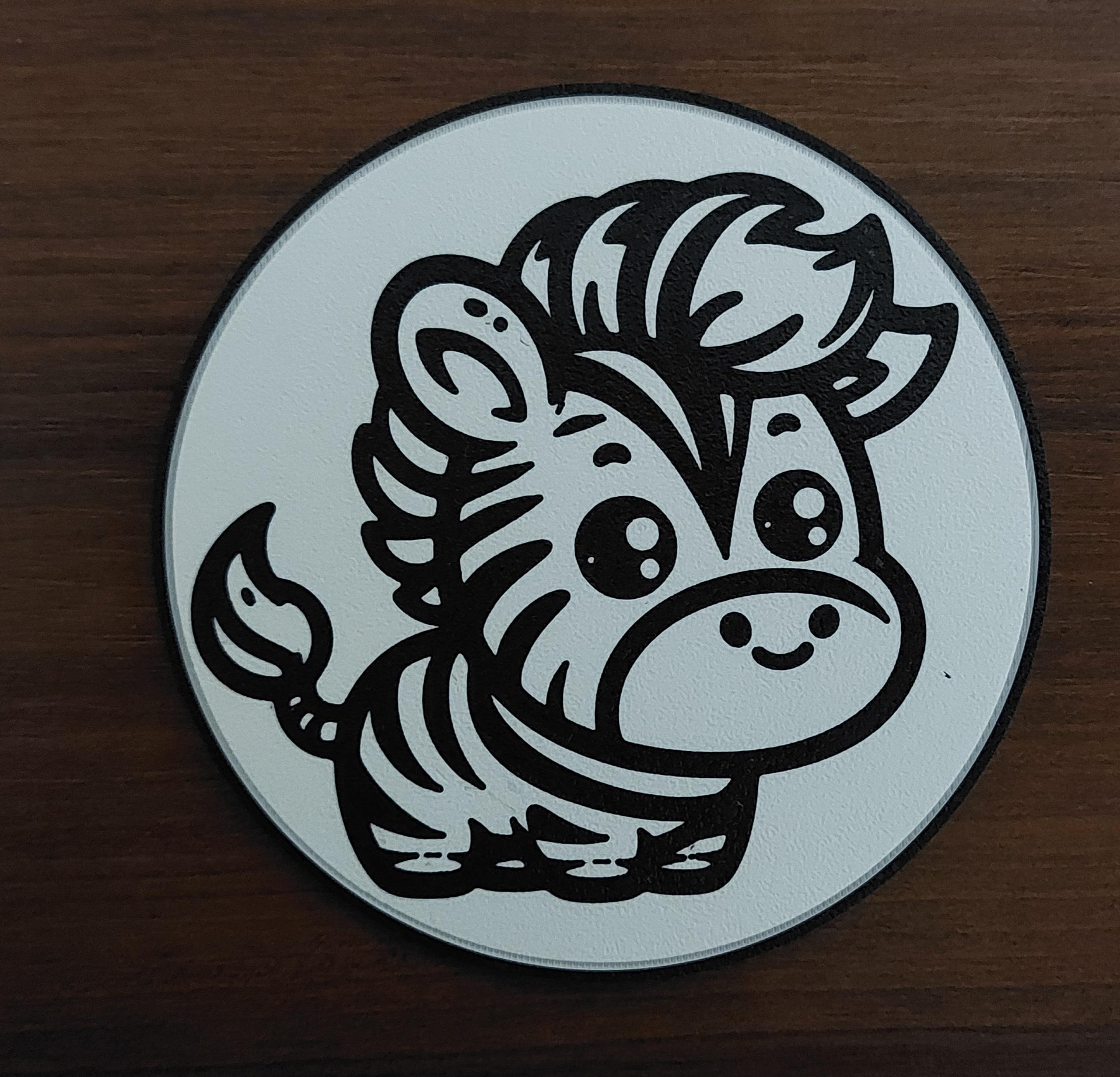 zebra montanha russa by criações personalizadas arte 2d animal 2dart decoração cerveja bebida chá café 3D print model - Mito3D