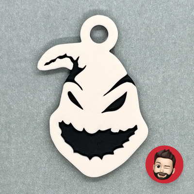 nightmare christmas oogie boogie keychain by nicodeimos fashion jewelry key chain chains ring rings disney halloween keychains keyring keyrings movie film cartoon scary spooky bag insect ear ears earring earrings magnet magnets 3d print model - Mito3D