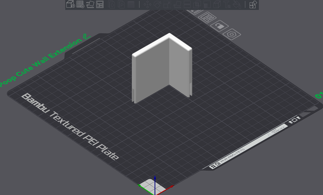 poop rutsche tablett mauer erweiterung neu gemischt by geselle 3d drucker zubehör kotrutsche fänger p1s zubehörteil antivibration x1c 3d print model - Mito3D