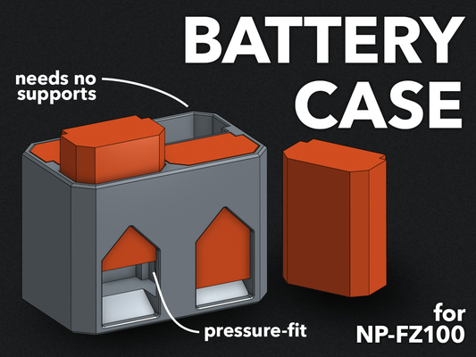 np fz100 sony caméra batterie cas gaine quad version by rauberdaniel outils organisateurs accessoires accessoire sonyalpha alpha organisateur npfz100 photographie vidéographie 3d print model - Mito3D