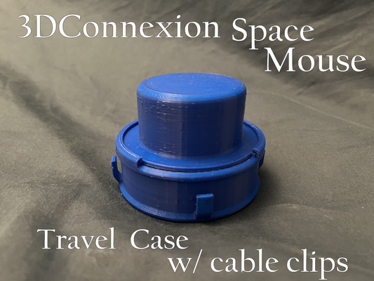 3dconnexion spacemouse travel case cable clips remixed by jpbruce tools gadgets 3d print model - Mito3D