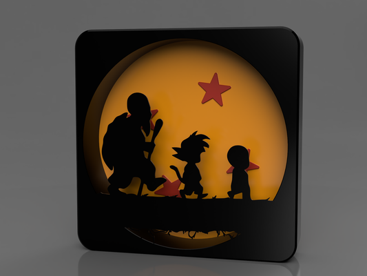 dragon ball silhouette boîte no ams nécessaire by pantalon art panneaux logos signe mural mur décor accueil maison prusa bambu anime bandes dessinées dragon balle 3d print model - Mito3D