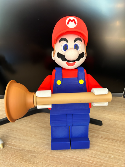 mario tuvalet rulo kulp destek by aurelderem ev halkı modeller tuğla porte kağıt wc tesisatçı 3d print model - Mito3D