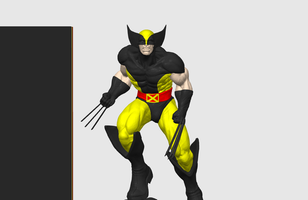 wolverine şekil yeniden karıştırılmış by ucuz sanat heykeller heykel 3d deadpool hayret süper kahraman dekor renkli ams 3d print model - Mito3D