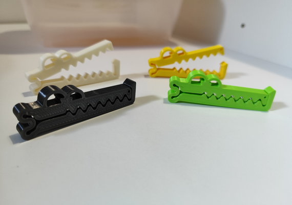 crocodilo bolsa grampo by dikuk casa modelos cozinha 3d print model - Mito3D