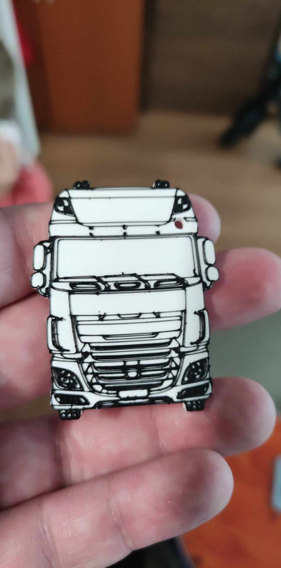 daf xf 106 porte clés by michal petrovic33 art 2d clé camion lory 3d print model - Mito3D