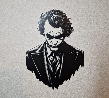 joker dunkel ritter heide hauptbuch by deck kunst 2d batman mauer 3d print model - Mito3D