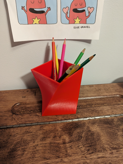 pencil pot by waxounet household office pen jar container bin crayon crayola 3d print model - Mito3D