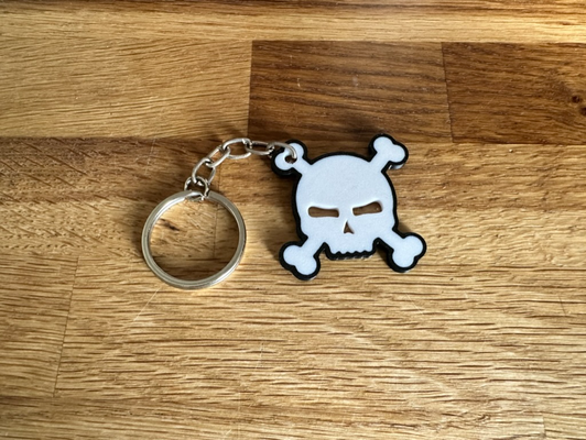 skull keychain by 3d beckerei household festivities halloween skullkeyring key gadget chain 3d print model - Mito3D