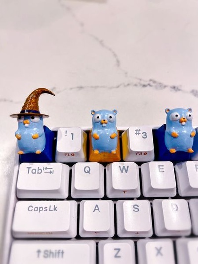 gopher artisan keycaps cherry mx steam by fov3teastrd tools gadgets keycap keyboard golang 3d print model - Mito3D