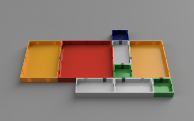 modular anpassbar veranstalter persönlich artikel by fov3teastrd werkzeuge tablett tabletts 3d print model - Mito3D