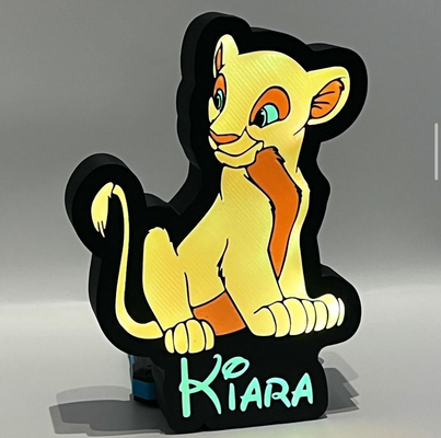 lion king kiara lightbox by mats3dprints household decor lionking disney light free no supports supportfree toys fun kids m3dp ams 3d print model - Mito3D