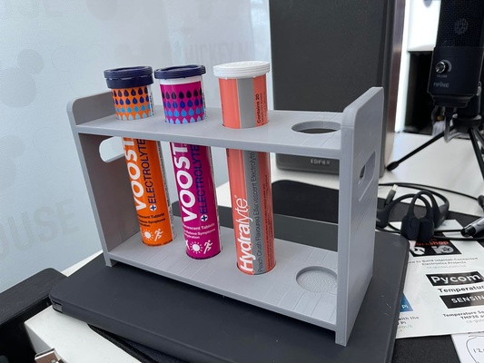 lab tube rack hydralyte tablets by fov3teastrd tools organizers funny 3d print model - Mito3D