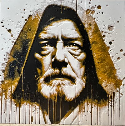 obi wan kenobi art forge chapeaux by lov3d 2d mur guerres étoiles déco 3d print model - Mito3D