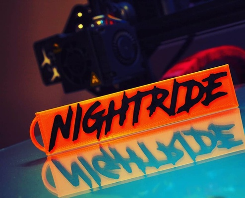 nightride keychain by szymon10189 art signs & logos youtube cars 3d print model - Mito3D