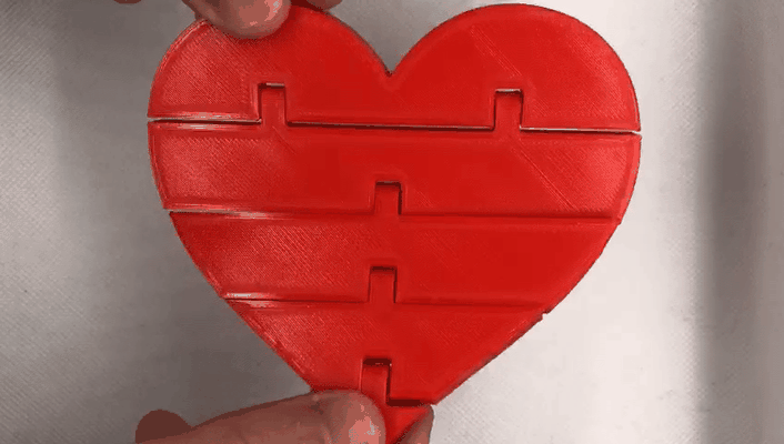 articulated heart cup coaster by polimar3d household house models articulating love valentine 3d print model - Mito3D