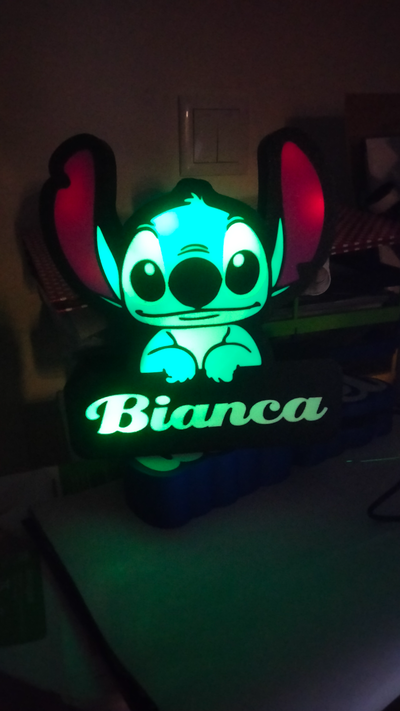 stitch led box bianca by fd 3d print art signs & logos lighbox ledbox 3d print model - Mito3D