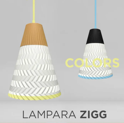 zig zag ceiling lamp by filar3d household decor lightning lighting 3d print model - Mito3D