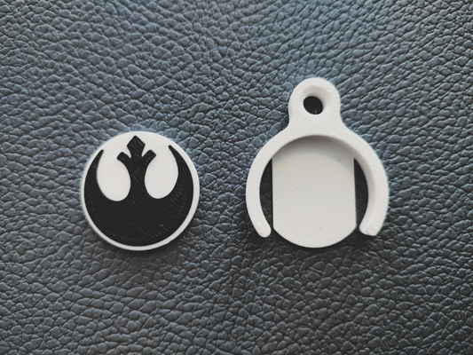 keychain rebel alliance - chip in shopping by ms3dprintsk tools gadgets tags keychan cart key accessories star wars galactic republic sith empire 3d print model - Mito3D