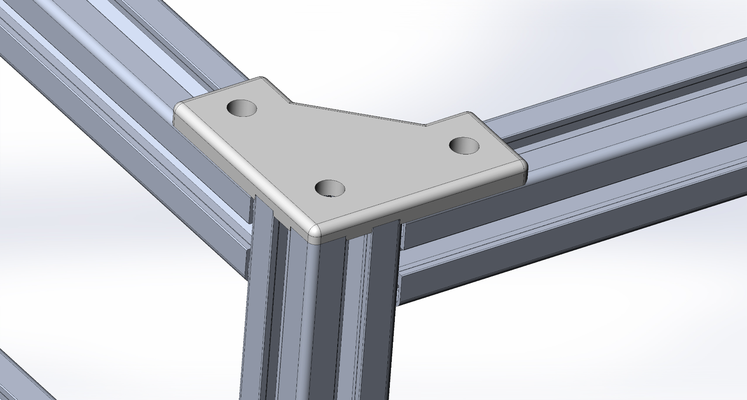 30x30 profile corner bracket by engineering estonia education minitec angle 3d print model - Mito3D