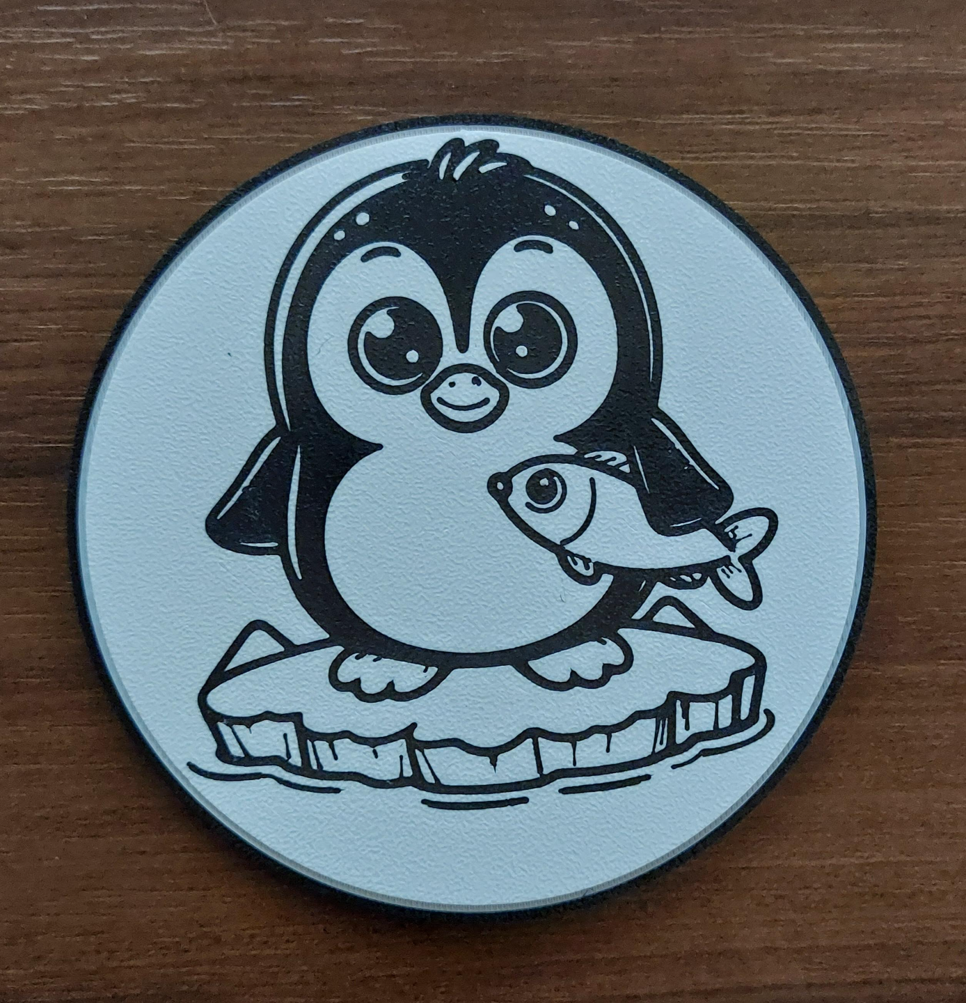 pingüino portavasos by creaciones personalizadas arte 2d animal 2dart decoración cerveza beber té café 3D print model - Mito3D