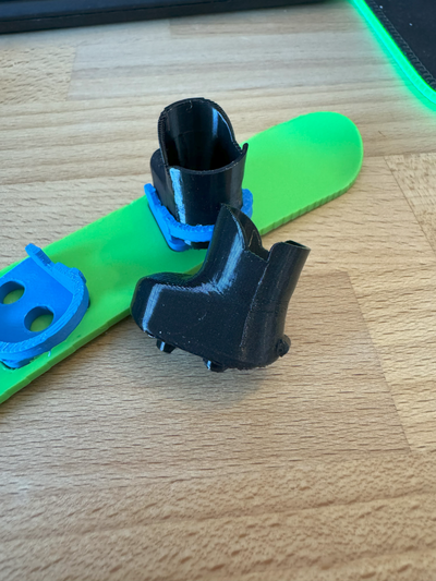 tpu borracha chuteiras dedo snowboards by addison faixa criações brinquedos jogos neve esqui brinquedo inverno esquiar snowboard snowboard borda montanha 3d print model - Mito3D