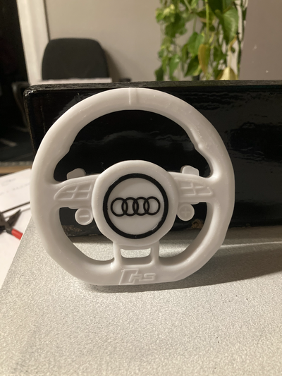 volante audi rs by dt3 proje sanat 2d viral tasarım modello model petg anahtarlık prototip 3d print model - Mito3D