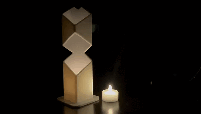 vela decoración estante soporte by colección cerezas casa candel ligero diseño fuego candelabro 3d print model - Mito3D