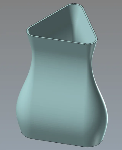triangular vase by sikajan household decor 3d print model - Mito3D