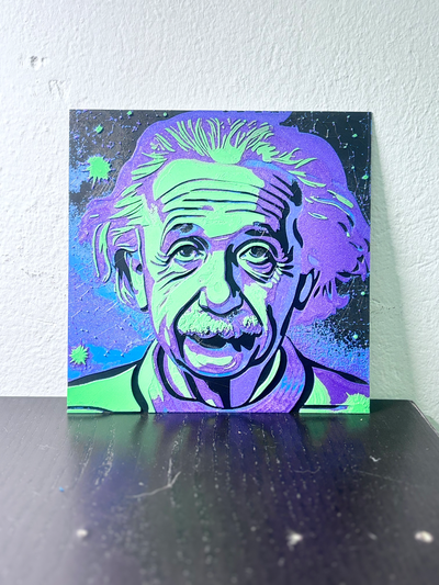 hutschmiede albert einstein by ilfra84 kunst 2d genio physik wissenschaft farbton schmiede innovation 3d print model - Mito3D