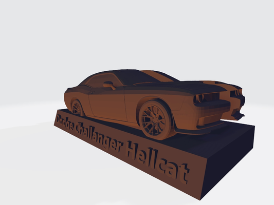 esquivar desafiador hellcat tarjetero by factorio of ts casa oficina coche vehiculo musclecar factoriofts negocio tarjeta visita 3d print model - Mito3D