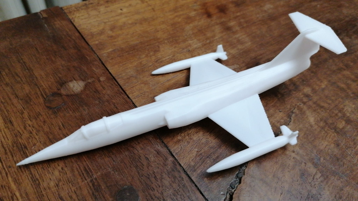 lockheed 104 starfighter by simone perux loisir diy rc avion jet combattant f104 3d print model - Mito3D