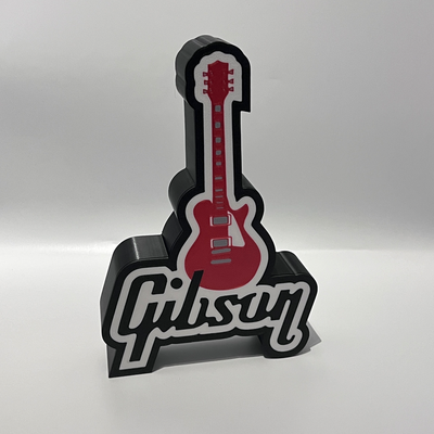 gibson hafif kutu by mats3dprints hobi kendin yap elektronik gitar kaya grup müzik dizi destek bedava no m3dp 3d print model - Mito3D