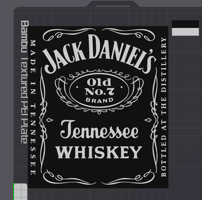jack daniels placca parete arte by cruse2382 2d whisky jd 3d print model - Mito3D