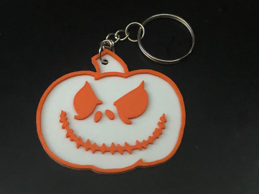 jack-o-keychain - wicked grin 1 by stuff3d fashion models keychain pumpkin halloween jackolantern skellington 3d print model - Mito3D