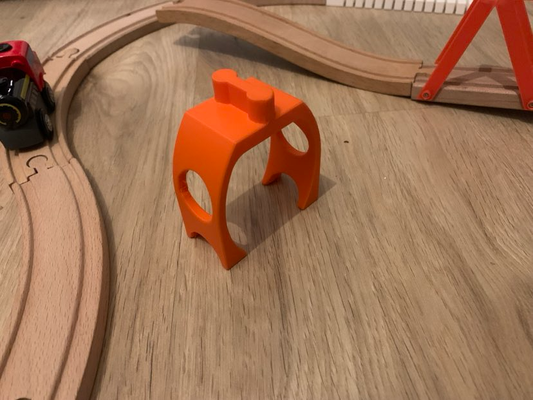 ponte legno treni binari by cony40sw giocattoli giochi treno rotaia giocoso lidl ikea ragazzi lilla connettore 3d print model - Mito3D