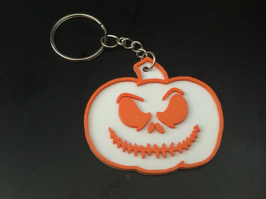 jack-o-keychain - wicked grin 2 by stuff3d fashion models key chain pumpkin skellington halloween jackolantern keychain 3d print model - Mito3D