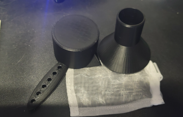 pequeña embudo cucharón conjunto by 3d dave herramientas sílice gel desecante embudos secadora bolso 3d print model - Mito3D