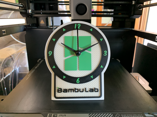 bambu laboratório relógio by b lab 3d passatempo faça eletrônicos 3d print model - Mito3D