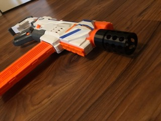 nerf barril extensión v1 by labratt juguetes juegos bozal desintegrador juguete pistola 3d print model - Mito3D