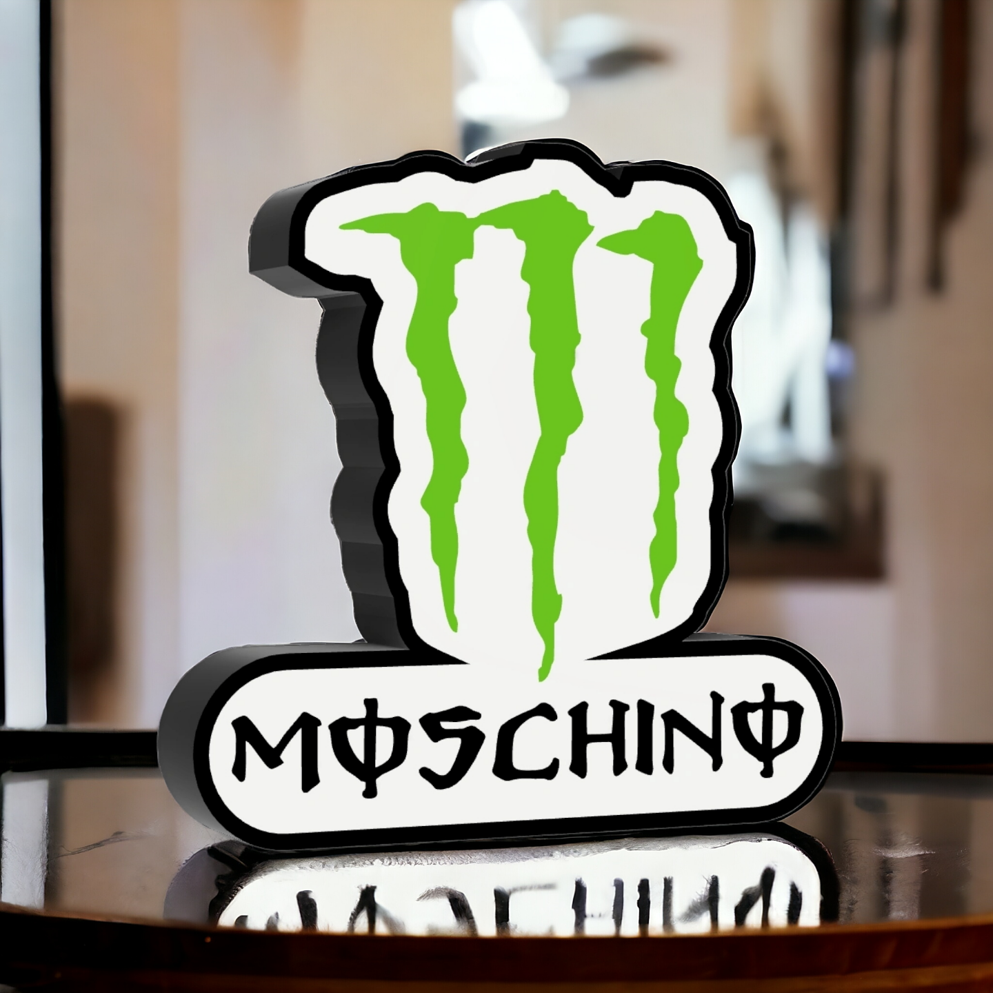 moschino monster light box by zupa 3d household decor soup lightbox lamp led garage caveman 3D print model - Mito3D