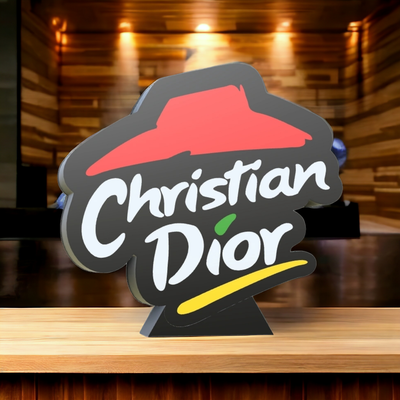 cristiano dior pizza capanna luce scatola by minestra 3d domestico arredamento lightbox lampada guidato box auto uomo delle caverne 3d print model - Mito3D