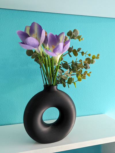 donut ring vase by stefanwox household decor vases stylish art 3d print model - Mito3D