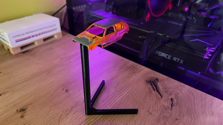 hot wheels stand custom by jonek cz hobby & diy vehicles holder matchbox 3d print model - Mito3D