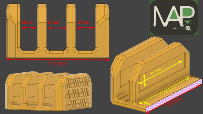 dispositivos estante soporte almacenar ordenador portátil tableta suave almohadillas by map3d casa oficina accesorios accesorio devicestand dispositivo 3d print model - Mito3D