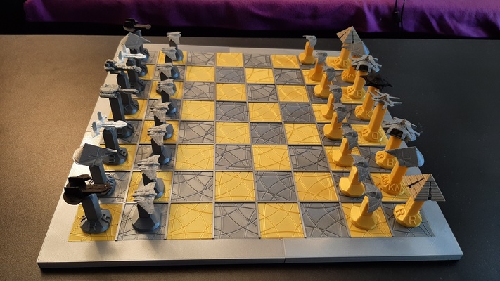 sternentor schach by martin taichl spielzeuge spiele tafel modell goauld tauri 3d print model - Mito3D