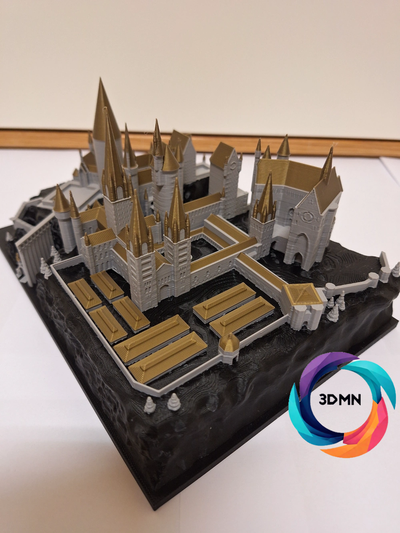 hogwarts schloss musik box halter unterstützung neu gemischt by 3dmn miniaturen architektur harry potter töpfer magie ams mehrfarbig spaß cool fantasie requisiten stütze kunst cosplay mini miniatur zauberer welt 3d print model - Mito3D